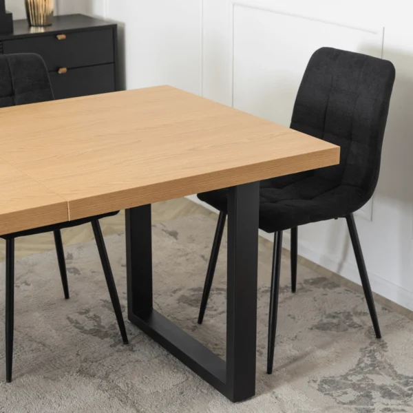 product-2837-2 Masa extensibilă EDWIN 160–260 cm Stejar auriu/Negru