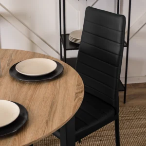 Scaun NARIS negru din piele ecologică