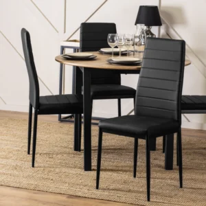 Scaun NARIS negru din piele ecologică