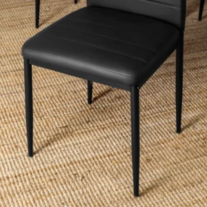 Scaun NARIS negru din piele ecologică