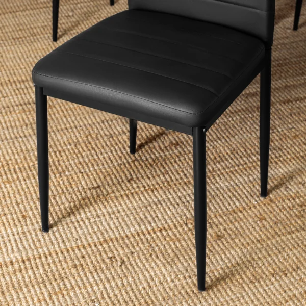 Scaun NARIS negru din piele ecologică