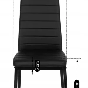 Scaun NARIS negru din piele ecologică