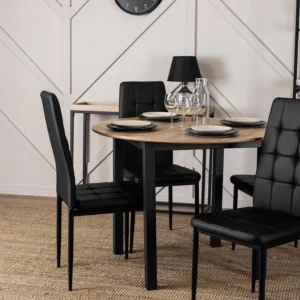 Scaun TEX 2 din piele ecologică neagră