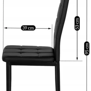 Scaun TEX 2 din piele ecologică neagră