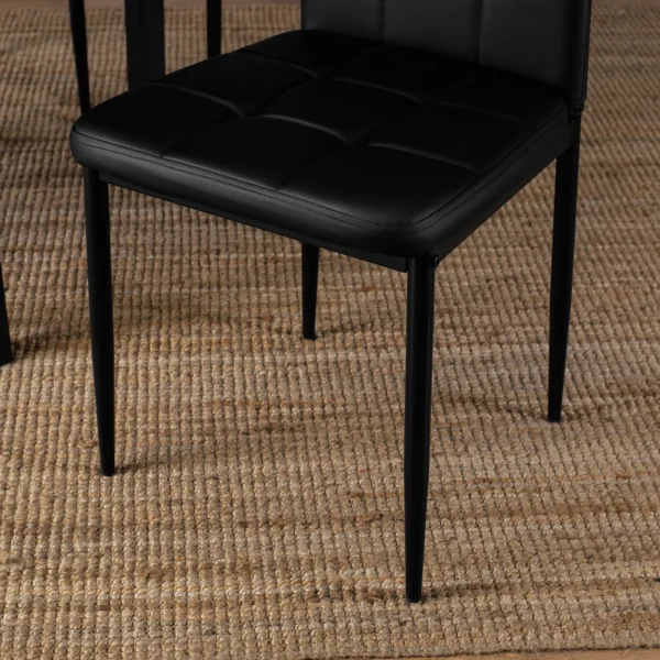 Scaun TEX 2 din piele ecologică neagră