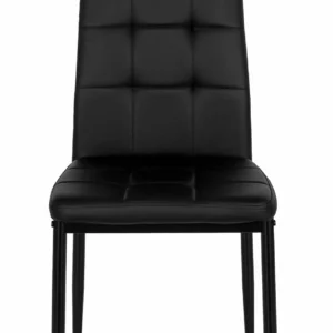 Scaun TEX 2 din piele ecologică neagră