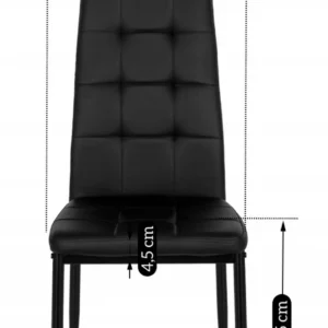 Scaun TEX 2 din piele ecologică neagră