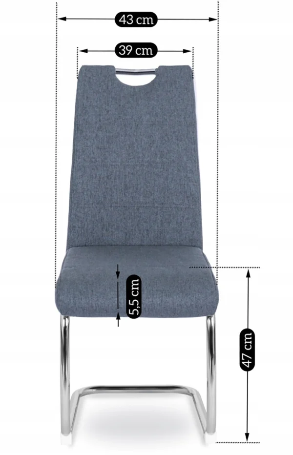 Scaun LOPEZ Gri închis