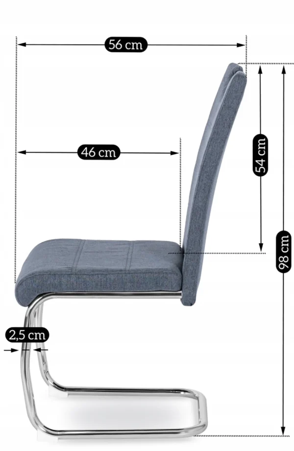 Scaun LOPEZ Gri închis