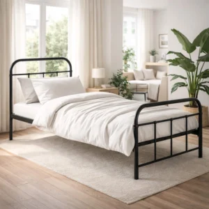 Pat metalic PABLO 90x200 Negru