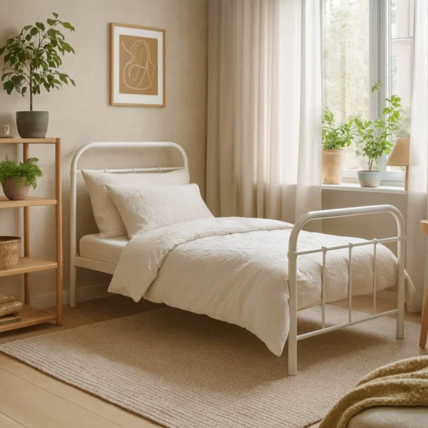 Pat metalic PABLO 90x200 Alb