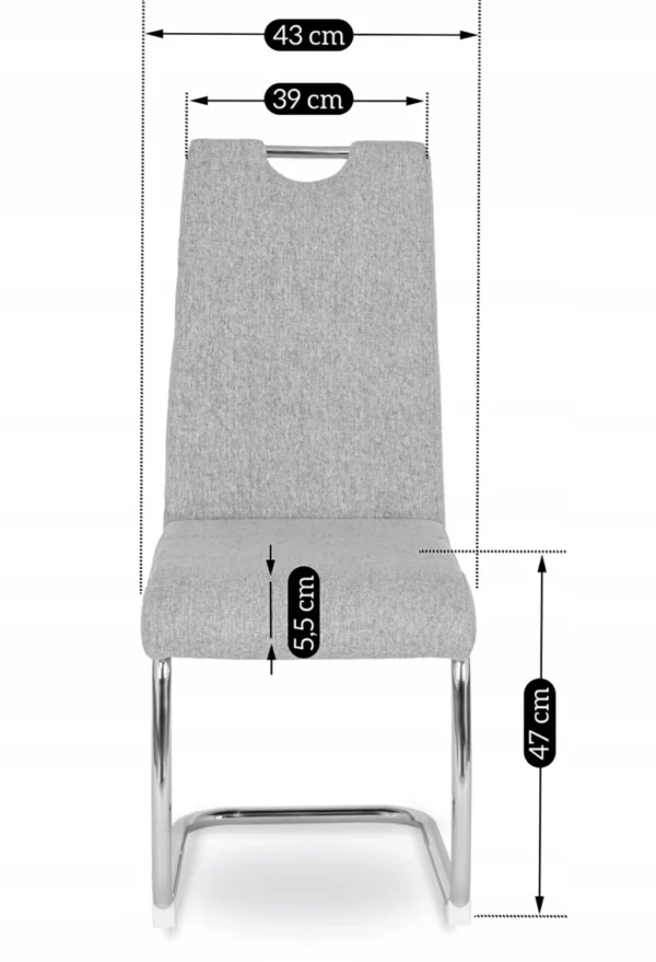 Scaun LOPEZ Gri deschis