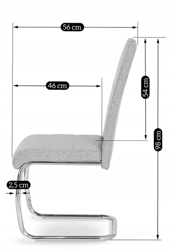 Scaun LOPEZ Gri deschis