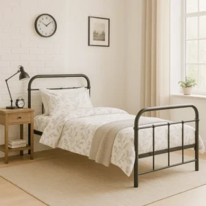 Pat metalic PABLO 120x200 Negru