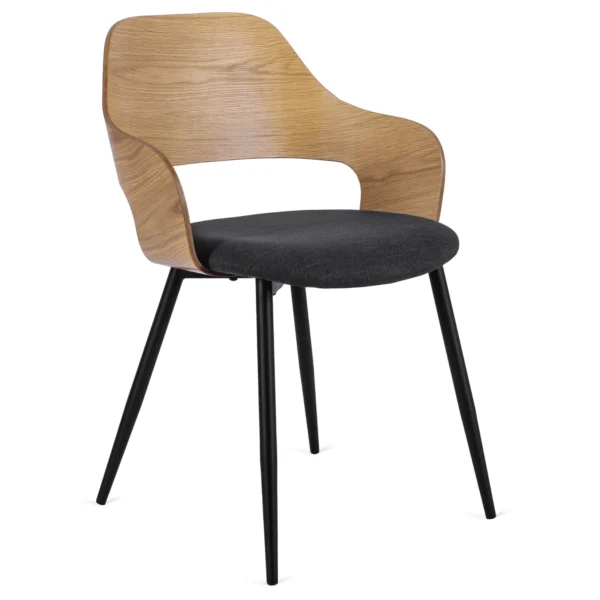 Scaun ORBI Stejar aur/negru — MOBILA