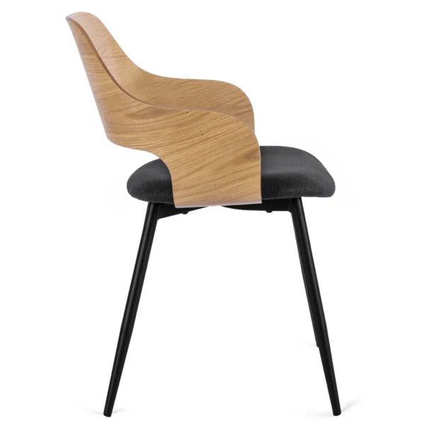 Scaun ORBI Stejar aur/negru — MOBILA