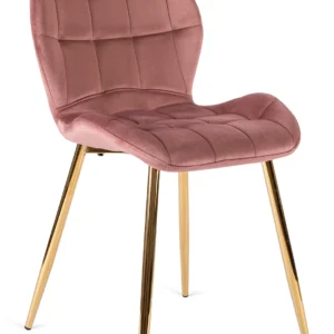 Scaun LUCKY din velur roz