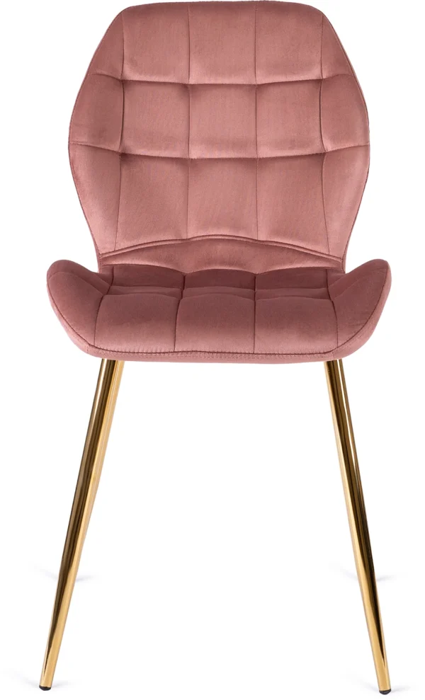 Scaun LUCKY din velur roz