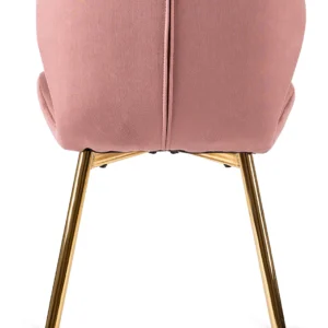 Scaun LUCKY din velur roz