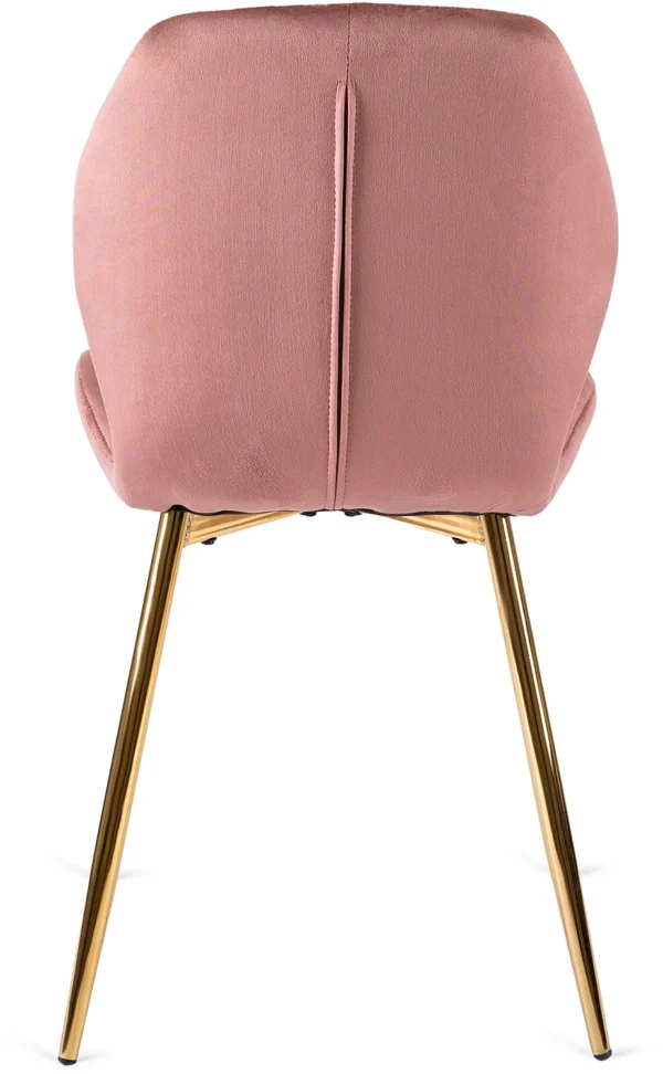Scaun LUCKY din velur roz