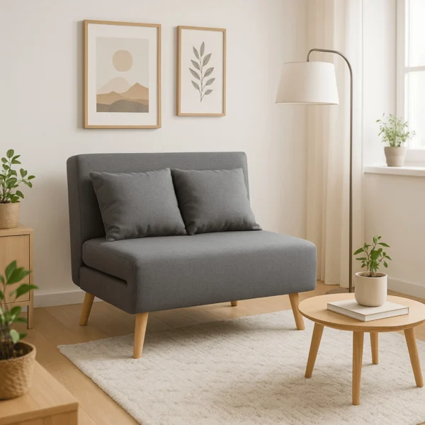 MARRY 2 Fotoliu dublu rabatabil gri