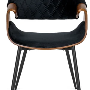 product-2865-6 Scaun DAKOTA Negru/Nuc, cu tapițerie din catifea — MOBILA