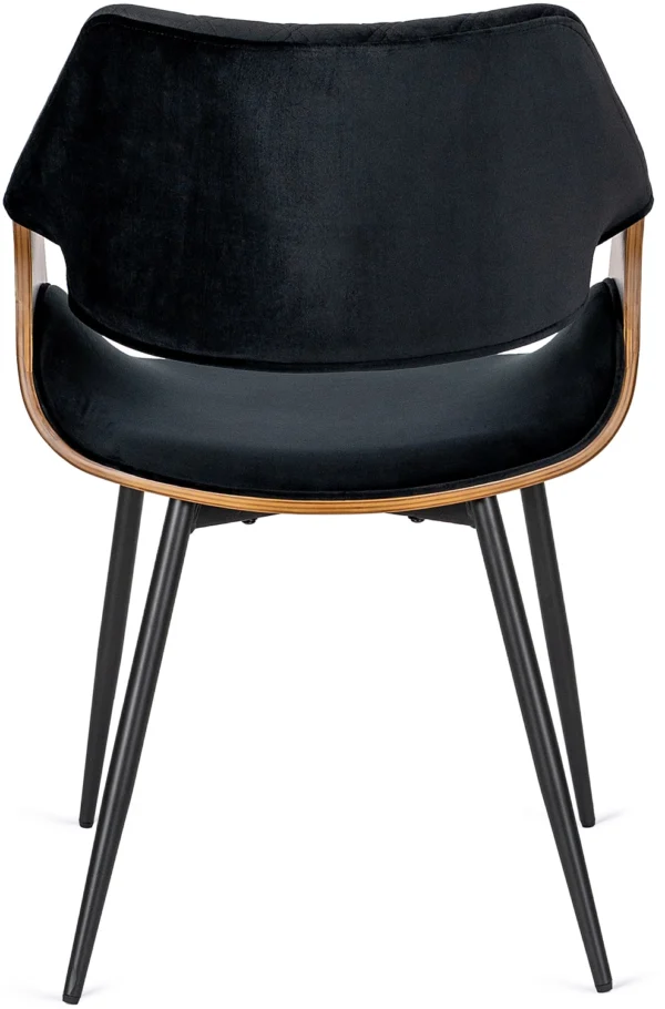 product-2865-8 Scaun DAKOTA Negru/Nuc, cu tapițerie din catifea — MOBILA