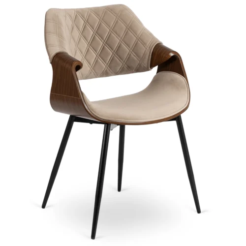 Scaun DAKOTA Bej/Nuc Velur