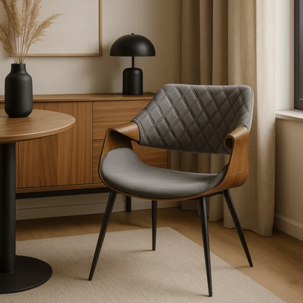 Scaun DAKOTA Gri/Nuc Velur