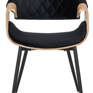 product-2869-4 Scaun DAKOTA Negru/Stejar Auriu, tapițat cu catifea — MOBILA