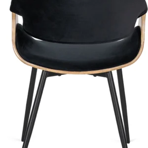 product-2869-6 Scaun DAKOTA Negru/Stejar Auriu, tapițat cu catifea — MOBILA