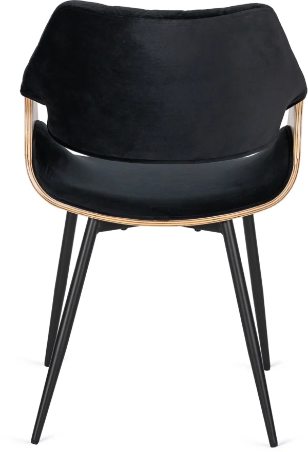 product-2869-6 Scaun DAKOTA Negru/Stejar Auriu, tapițat cu catifea — MOBILA
