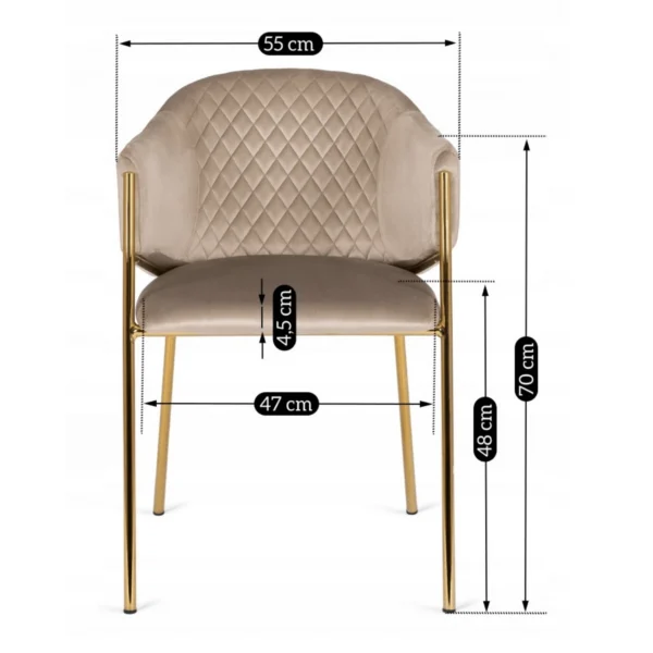 product-2870-12 Scaun INNES din velur bej