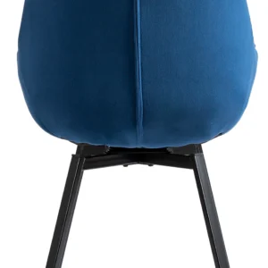Scaun pivotant LUNA, catifea albastru închis