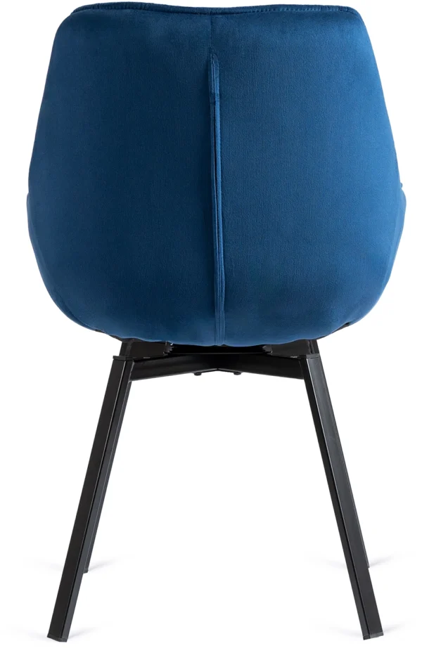 Scaun pivotant LUNA, catifea albastru închis