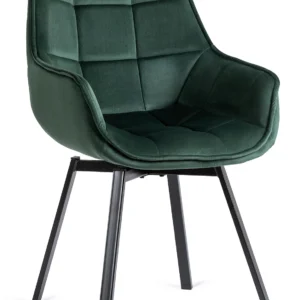 Scaun pivotant LUNA din velur verde