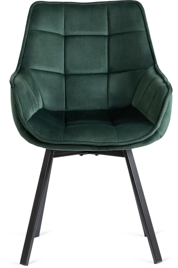 Scaun pivotant LUNA din velur verde