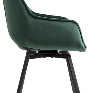 Scaun pivotant LUNA din velur verde
