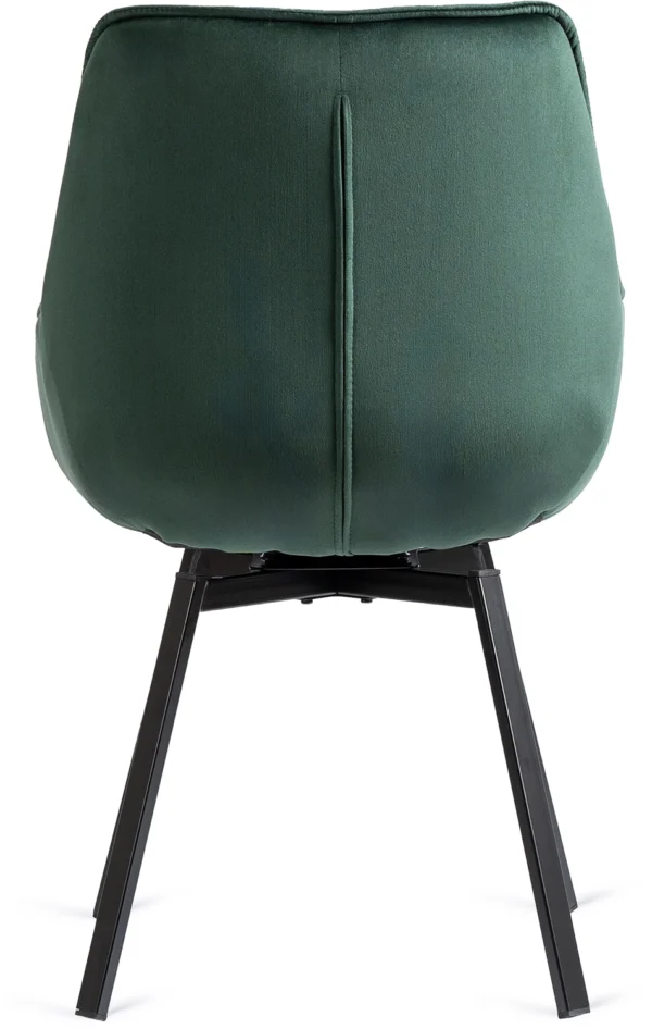Scaun pivotant LUNA din velur verde
