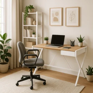 Birou MEG 104,5 cm Stejar auriu/Alb