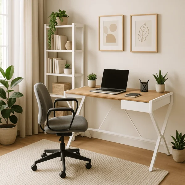 Birou MEG 104,5 cm Stejar auriu/Alb