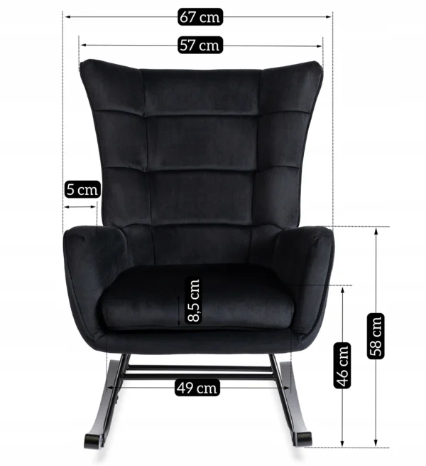 product-2880-4 JACKSON Scaun balansoar Velur negru