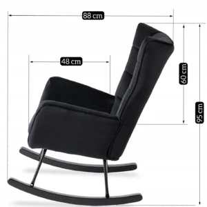 product-2880-5 JACKSON Scaun balansoar Velur negru