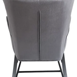 JACKSON Scaun balansoar din velur gri
