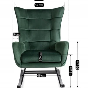 product-2882-4 JACKSON Scaun balansoar din velur verde