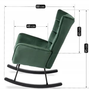 product-2882-5 JACKSON Scaun balansoar din velur verde