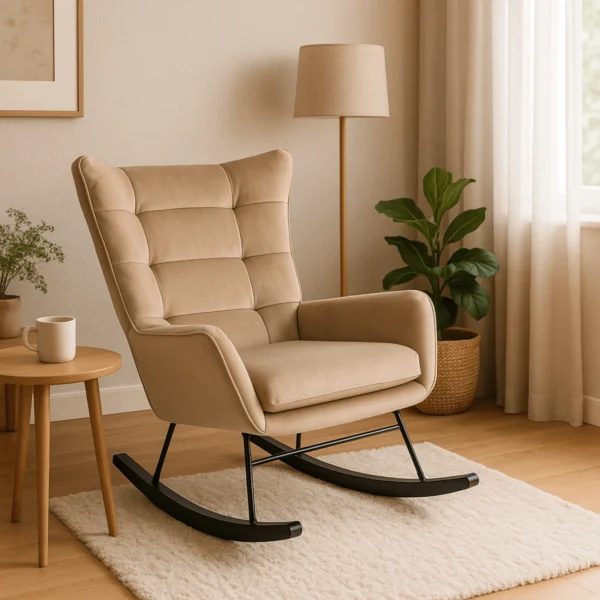 product-2883-0 JACKSON Scaun balansoar Velur bej