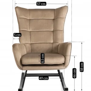 product-2883-4 JACKSON Scaun balansoar Velur bej