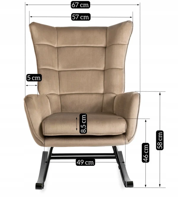 product-2883-4 JACKSON Scaun balansoar Velur bej