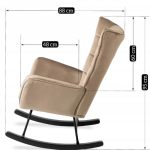 product-2883-5 JACKSON Scaun balansoar Velur bej